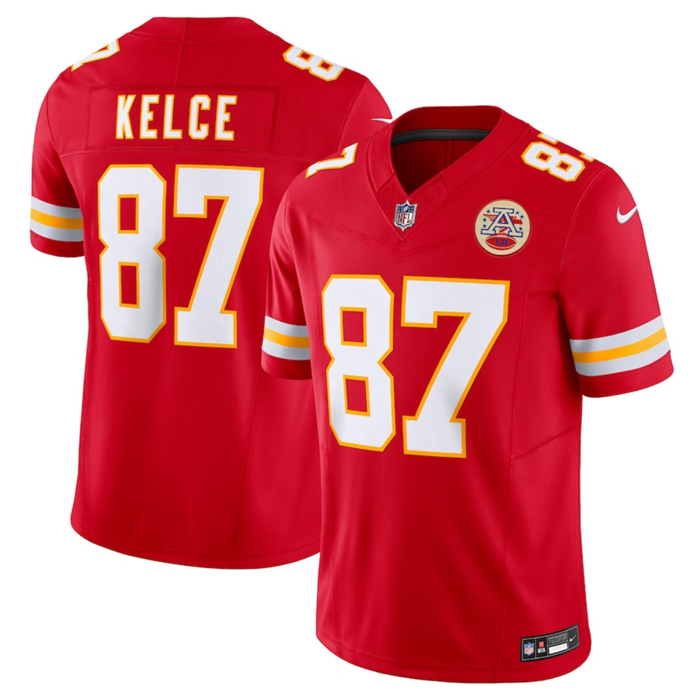 Kansas City Chiefs #87 Travis Kelce Red 2023 F.U.S.E. Vapor Untouchable Limited Stitched Jersey